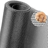 Fliegengitter Fenster Fenstergitter Insektenschutz 122 x 255 cm katzengitter Fenster beschichtetes Polyester Fliegengitter Meterware Fliegennetz für Dachfenster Balkontür