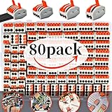 WDJLNZB 80 Stück Klemme Mit Betätigungshebel, Verbindungsklemmen Set, Klemmen Mit Hebel, 20 Stück Klemmen 2 Polig, 30 Stück Klemmen 3 Polig, 10 Stück Klemmen 4 Polig, 20 Stück Klemmen 5 Polig