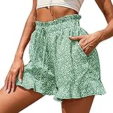 Fahrradhose für Damen, Cargo-Shorts, Board-Paare, Kampfsport, normale Passform, kariert, Kompressions-Reißverschluss, schmale Passform, grün, XXL