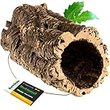 Korkröhre 30 cm – Korktunnel aus Naturkorkrinde, gereinigt und desinfiziert, Innendurchmesser 11–14 cm, ideal als Unterschlupf für Nager, Kaninchen, Reptilien, Vögel und Terrarium Dekoration