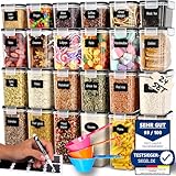 Deco haus® Vorratsdosen mit Deckel luftdicht 24er Set - Aufbewahrungsbox Küche mit Deckel - Vorratsbehälter Küche Aufbewahrung & Organisation - Kitchen Storage & Organisation - Für Nudeln, Müsli, Mehl