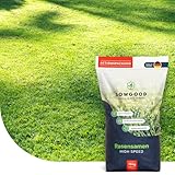 Rasensamen für Schattenrasen und Trockenrasen - 10 kg für 500 m² - Extrem dicht, robust und tiefgrün - Schnellkeimende Grassamen - Geeignet für Mähroboter - Made in Germany