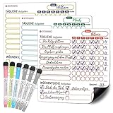 KYONANO 3er Belohnungstafel Kinder mit 6 Stifte, 22x22cm Magnetisch Aufgabenplaner Kinder Abwischbar, Haushaltsplan Mädchen Jungen, Tagesablauf, To Do List Board für Kühlschrank