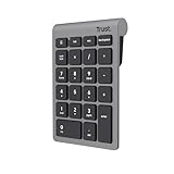 Trust Xalas Numpad Kabellos für Laptop und Desktop PC, 22 Tasten Mini Tastatur, 2,4 GHz USB Mikro Empfänger, Ziffernblock für TKL Tastatur, Keypad Nummernblock Zehnertastatur, Silber