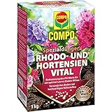 COMPO Rhodo- und Hortensien Vital, Spezial-Dünger zur Reduzierung des pH-Wertes im Boden, 1 kg