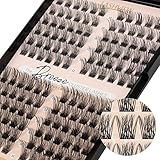 LASHVIEW Wimpern Cluster 144 Pcs Cluster Wimpern DIY Cluster Wimpern Extensions Mega Volumen Wiederverwendbare Einzelne Wimpern Cluster Volumen Look Super Thin Band für Soft(Volume,D-10-16mix)