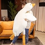 50-160 cm Riesige Gans Plüschtiere Große Ente Puppe Weiches Kuscheltier Schlafkissen Kissen für Kinder und Mädchen (160CM)