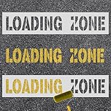 2 x Ladezonenschablonen, 72 x 15 cm, Parkplatz-Schablonen, wiederverwendbare Buchstabenschablonen, Malschablonen, Warnschilder, Bodenmalschablonen für Parkplatz, Wände, Böden