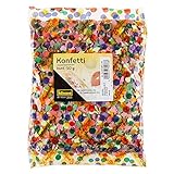 Idena 8270076 - Konfetti, 50 g, Mehrfarbig, aus Papier, Dekoration, Geburtstag, Karneval, Mottoparty