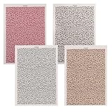 Cabilock Leopardenmuster Transferpapier für Polymerclay 4 Stück Wasserlösliche Transferfolien Selbstgemacht Schmuck Ohrringe Haarspangen Bastelpapier