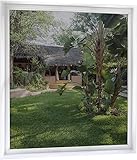 MYCARBON 2 Stück Fliegengitter Fenster 120x120cm, zuschneidbar, ohne Bohren, Insektenschutz für Fenster, Schwarz