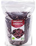 Bio Hibiskusblüten getrocknet | Organic Hibiskustee | Große Blätter für Teemischungen | Premium Qualität | 1Kg BIO| aus Ägypten