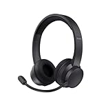 Trust Roha II Kopfhörer Kabellos Bluetooth mit Dual ENC Mikrofon, 85% Recyclingkunststoff, Aufladbarer Akku, On Ear Leichtes Wireless Headset Bluetooth Home Office Work Teams Büro, Schwarz