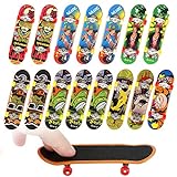Anruyi 15 Stück Finger Skateboards Mini griffbrett Skatepark Fingerboard Kinder Skate Boarding Spielzeug Finger Spielzeug Ideal für Weihnachten Mitgebsel (Zufällige Farbe)