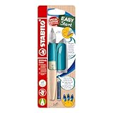 STABILO - Schulfüller ergonomisch für Rechtshänder mit Anfänger-Feder A - EASYbirdy Timber in grün - inklusive Patrone