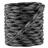 GOODSALEOK 2 Paare Klettern Schnürsenkel Outdoor-Sport Bergsteigen Leder Schuhe Stiefel Schnürsenkel Verschleißfest Rutschfest Männer Frauen Schwarz Blau Grau Schwarz 120cm