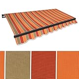 Jawoll Gelenkarm-Markise 3 x 2,5 m braun-Terracotta (Profilfarbe: Anthrazit) Sonnenschutz Alu Markise Schattenspender Sonnensegel