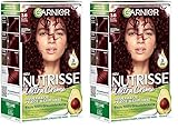 Garnier Nutrisse Dauerhafte Pflege-Haarfarbe mit nährenden Fruchtölen, Coloration mit 8 Wochen Halt, Ultra Crème Tönung, 036 Black Cherry (Packung mit 2)