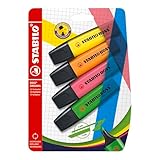 STABILO - Textmarker - BOSS ORIGINAL - 4er Pack - grün, pink, orange, gelb
