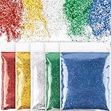 BOOMTOP 100g Glitzer zum Basteln Glitzerpulver Fein Rot Grün Gold Silber Blau Weihnachten Basteln Kerzen Glitter Pulver Glitzer Glitzerpuder für Nägel Gesicht Kartenbasteln Handwerk Nagelkunst