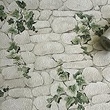 Erismann 7519-2 Stein Papier-Tapete Motivtapete, Efeu-weiß