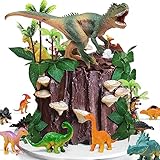 26 Stück Kuchendeko Dinosaurier Set,Dino Tortendeko,Cake Topper Deko,Dino Geburtstag Deko,Dschungel Tortendeko Junge,Dinosaurier Geburtstag Party Kuchen Dekoration für Kinder