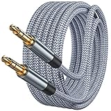 Txtcu Aux Kabel 3,5mm 3m, Klinkenkabel Stereo Audio Kabel Klinke auf Klinke Nylon Geflochtenes Hochwertige, für Kopfhörer, Auto, Handy, PC, Lautsprecher, Stereoanlagen, MP3-Player usw