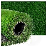 Realistische, dicke Kunstrasenmatte für den Garten, hochdichte 20 mm Rasenrolle, Outdoor-Rasenteppich, perfekt für Landschaftsbau und Terrassen, 10 x 3 m (5 x 3 m) Größe