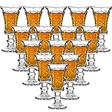 JAIEF Sherrygläser, bleifreies Glas, transparent, schwerer Boden, Schnapsgläser, 45 ml (12)
