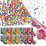 16 Stück Party Confetti Kanone Konfetti Geburtstag Glitzer Papier Konfettibombe Shooter Confetti Biologisch Abbaubar Konfettikanone Hochzeit Pistolen Konfetti Pistole Konfetti-teilen Papier