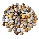 MPOPO Heilkristalle Natürlicher Korallen-Jade-Trommelstein, Trommelstein for Aquarien, Blumentopf, Dekoration, Aroma-Diffusor-Stein, Entmagnetisierungsstein Kristalldeko(500g)