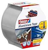 tesa Aluminium Klebeband/Selbstklebendes Aluminiumband für Reparaturen von metallischen Oberflächen / 10m x 50mm