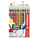 STABILO - Ergonomischer Buntstift für Linkshänder - EASYcolors - 24er Pack - mit 24 verschiedenen Farben