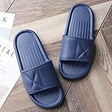 YANG11FAN Duschschuhe Sommer Mode Hausschuhe Home Home Männer und Frauen Indoor Baden Badezimmer Schaum Hausschuhe Weichen Boden Paar Haushalt Sandalen Hausschuhe(Navy Blue,38/39)