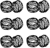 Kaizen Casa Serviettenringe aus Metall, handgefertigt, Schwarz, 12 Stück