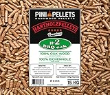 PINI Grillpellets 15 KG – Holzpellets 100% Eiche №2 zum Grillen, Räuchern, Smoken auch für pelletbetriebene Pizzaöfen