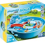 PLAYMOBIL 1.2.3 70267 Fröhliche Wasserbahn mit Kurbel für den Wasserstrudel, Brücke und verstecktem Wasserkanal, ab 1,5 Jahren