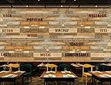 3D Holzmaserung Retro Tapete Restaurant Cafe Wohnzimmer Wandbild 3D 250 * 175cm