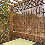 Bambusrollo, 150 cm breit, Vorhangrollos für Garten, Veranda, Außenbereich, Sonnenschutz und Küche, Sichtschutz, Wärmedämmung, Fensterrollo