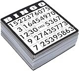 Kyto Bingo Karten Set 500 Stück | 500 Verschiedene Karten großes 500er Set Bingo Karten aus Papier Zusatzkarten für traditionelles Bingo Siel Spieleabende Freunde Familie Kinder Bingo Zettel