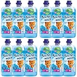 Kuschelweich Weichspüler - 12 x 1 l für je 38 Wäschen, kuschlig-weich - hautverträglich, mikroplastikfrei - Sommerwind