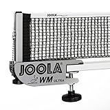 JOOLA Tischtennisnetz WM Ultra-Indoor Garnitur ITTF Zulassung für Wettkämpfe - Höhenverstellbar mit Feststellschraube, Silber, 183 CM x 15,25 CM