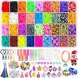 selizo 2800+ Loom Bänder Set, 36 Farben Zubehör Bunte Gummiband für Armbänder,Loops Gummis Set Rubber Loombänder Spielzeug Geschenke for Jungs Mädchen 6 7 8 9 10 Kinder Basteln DIY