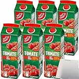 Gut&Günstig Tomatensaft Saftgehalt 99% 6er Pack (6x1 Liter Packung) + usy Block