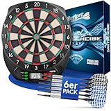DartPro [DAS ORIGINAL] - Elektronische Dartscheibe Profi - Dartboard mit 6 Darts [kabellos nutzbar] - Innovativer Dartautomat mit 65 Varianten - Double IN & Double Out - für 1 bis 8 Spieler