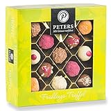 Peters Mit Genuss verführt | Frühlingstrüffel | mit und ohne Alkohol | Geschenk | Pralinen | Edle Trüffel | Geschenk | Pralinés | Geschenkidee | Made in Germany | 300g