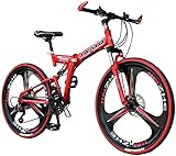 Mountainbike 21 Speed ​​ u200b u200bUnisex Dual Suspension Mountainbike High-Carbon Stahl 24 Zoll 26 Zoll Integral Rad Doppelscheibenbremse Student
