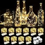 WEARXI Lichterkette Batterie, 10 Stück 2M 20 Mini LED Mit Batterie, Innen, Batteriebetrieben für Zimmer Deko, Hochzeitsdeko, Weihnachtsdeko