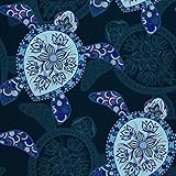 HEKO PANELS Oxford Stoff Wasserdichte Meterware Canvas-Stoff Polyester Stoff Zum Nähen Nähstoffe Möbelstoffe Dekostoffe Handwerken Wasserabweisend Blickdicht Schildkröten 1 Meter 155 x 100 cm, DX118