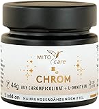 MITOcare Chrom - Chrom Kapseln Hochdosiert fördern die Aufrechterhaltung eines normalen Blutzuckerspiegels - Blutzucker Komplex mit L-Ornithin - Vorratspack mit 120 Kapseln, ausreichend für 4 Monate
